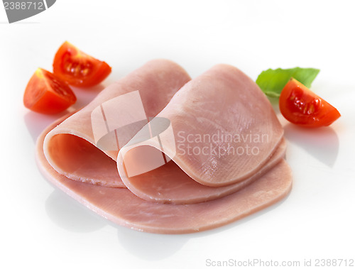 Image of sliced pork ham