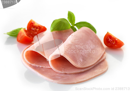 Image of sliced pork ham