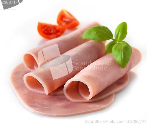 Image of sliced pork ham