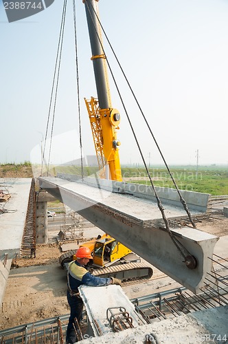 Image of process of bridge construction