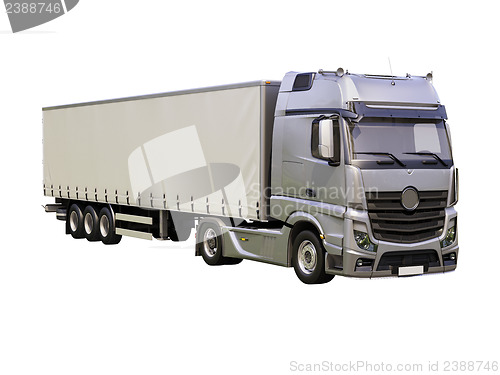 Image of Semi-trailer truck isolated