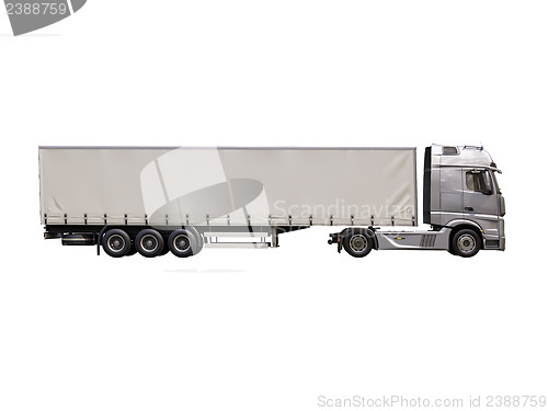 Image of Semi-trailer truck isolated