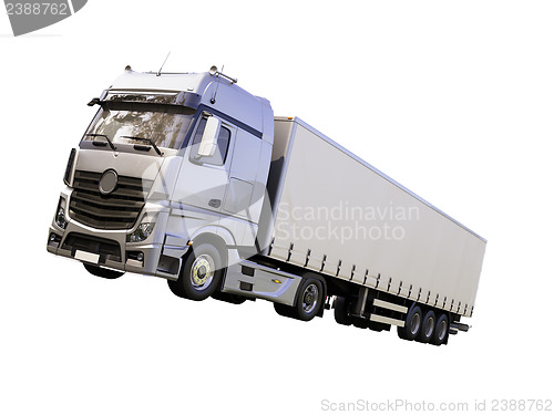 Image of Semi-trailer truck isolated