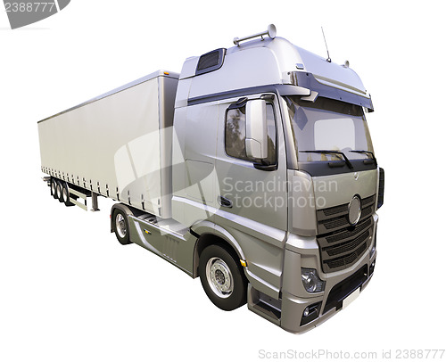 Image of Semi-trailer truck isolated