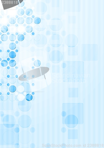 Image of Abstract tech background with squares and circles