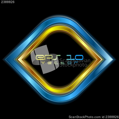 Image of Colourful blue and orange vector shape