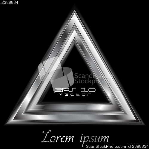 Image of Abstract silver triangle shape