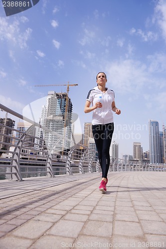 Image of woman jogging at morning