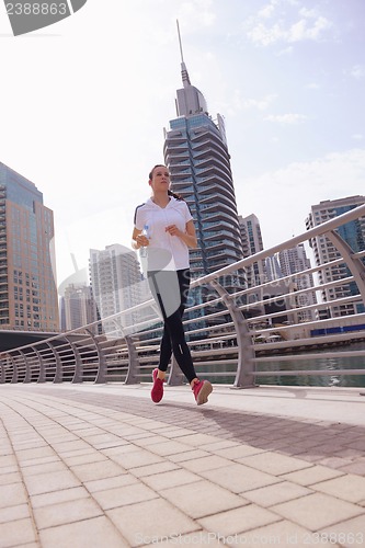 Image of woman jogging at morning