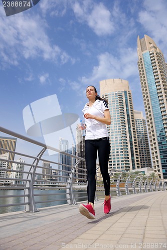 Image of woman jogging at morning