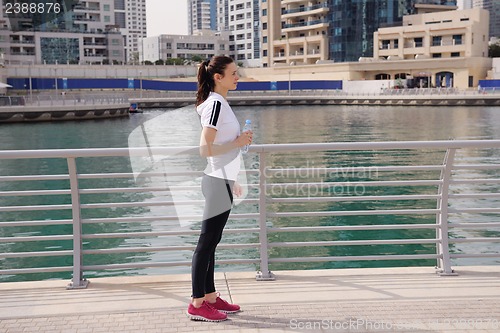 Image of woman jogging at morning