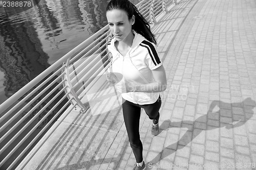 Image of woman jogging at morning