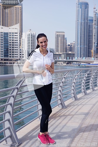 Image of woman jogging at morning