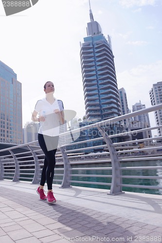 Image of woman jogging at morning
