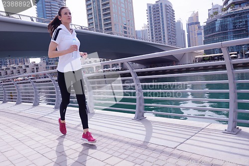 Image of woman jogging at morning