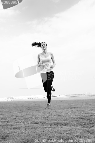 Image of woman jogging at morning