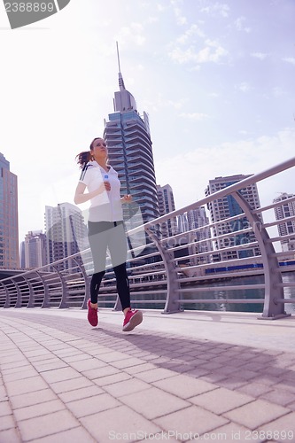 Image of woman jogging at morning