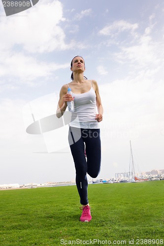 Image of woman jogging at morning