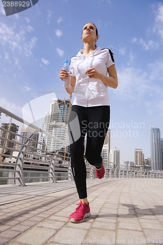 Image of woman jogging at morning