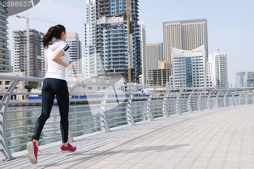 Image of woman jogging at morning