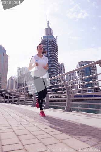 Image of woman jogging at morning