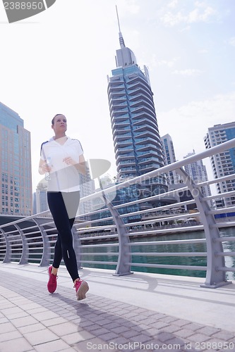 Image of woman jogging at morning