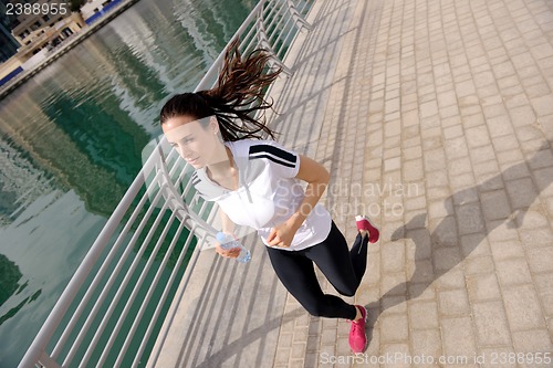 Image of woman jogging at morning