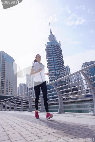 Image of woman jogging at morning