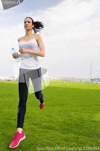 Image of woman jogging at morning