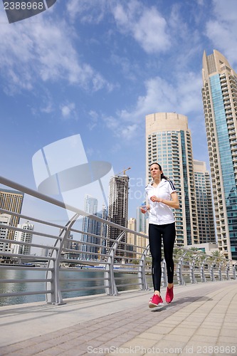 Image of woman jogging at morning