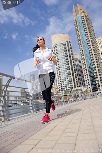 Image of woman jogging at morning