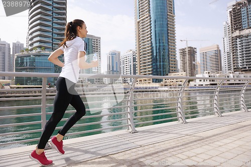 Image of woman jogging at morning