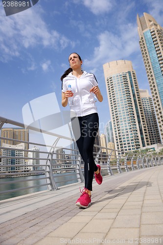 Image of woman jogging at morning