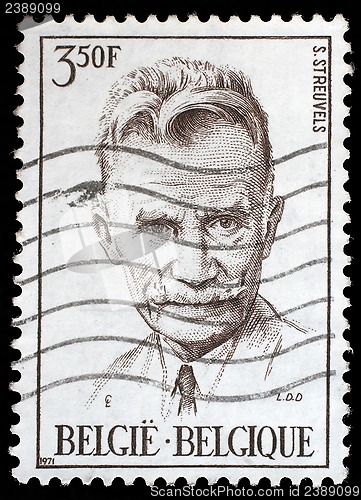 Image of Stamp printed by Belgium shows Stijn Streuvels