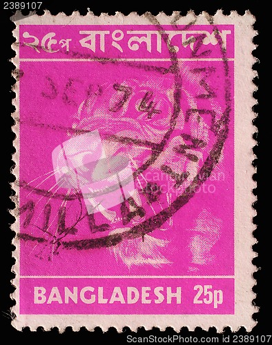 Image of Stamp printed in Bangladesh, shows a tiger