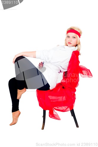 Image of Pretty girl on chair