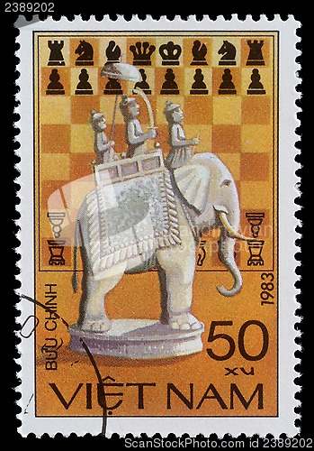 Image of Stamp printed by Vietnam dedicated to Chess