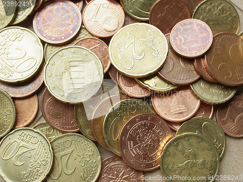 Image of Euro coins background