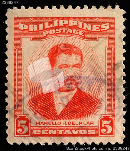 Image of Stamp printed in Philippines shows Marcelo H.Del Pilar