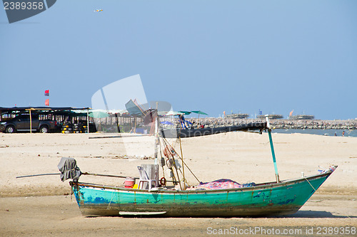 Image of Old fisherman boat on beach