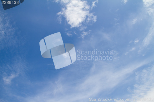 Image of clouds in the blue sky
