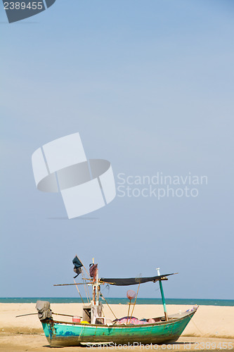 Image of Old fisherman boat on beach