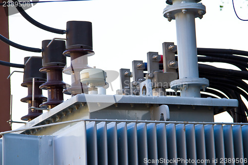 Image of High voltage electric converter detail at a power plant
