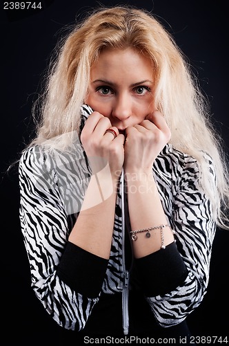 Image of Portrait of beautiful blonde woman