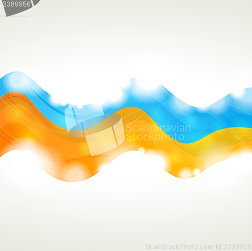 Image of Vibrant vector wavy background