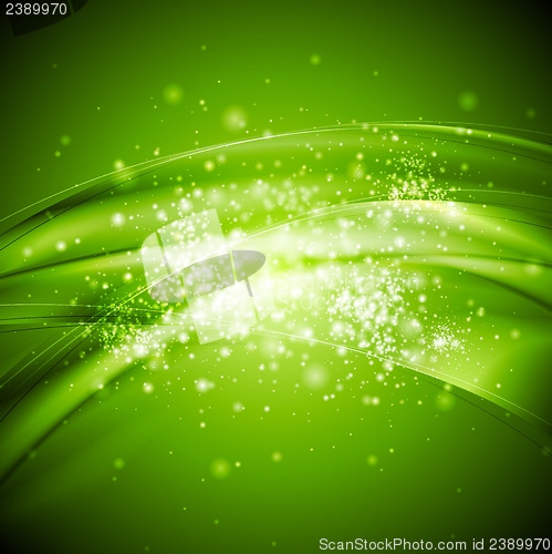 Image of Shiny abstract vector waves