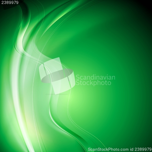 Image of Elegant green wavy background