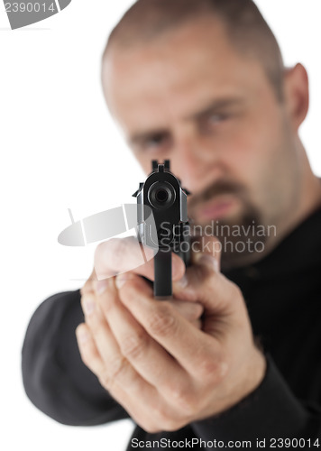 Image of Man with gun, gangster