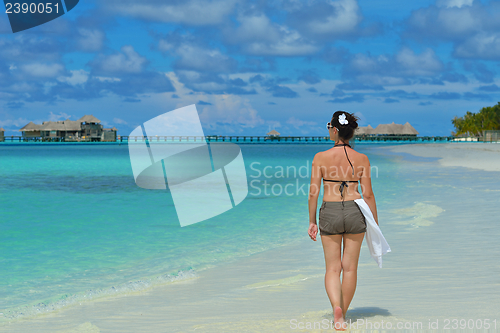 Image of happy woman enjoy  summer time