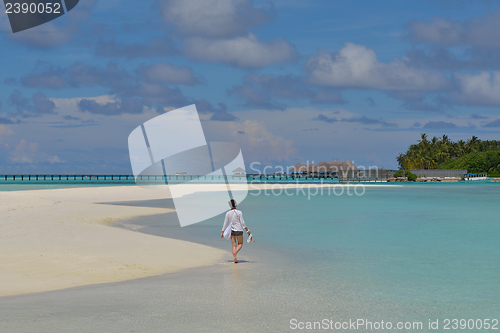 Image of happy woman enjoy  summer time